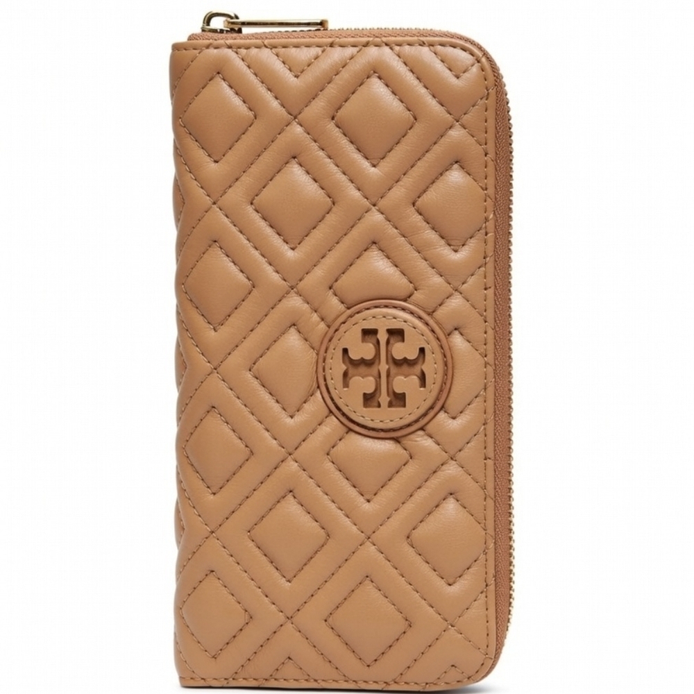 Tory Burch Quilted Tan Wallet - Refurbished